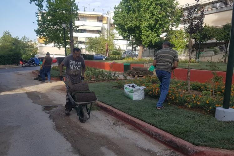 Χαϊδάρι, οδός Νάξου, ανάπλαση, πράσινο